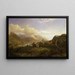 Hochland Norwegens - Hans Gude — gerahmtes Bild an der Wand