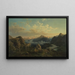Hochland Norwegens bei Sonnenaufgang - Hans Gude — gerahmtes Bild an der Wand