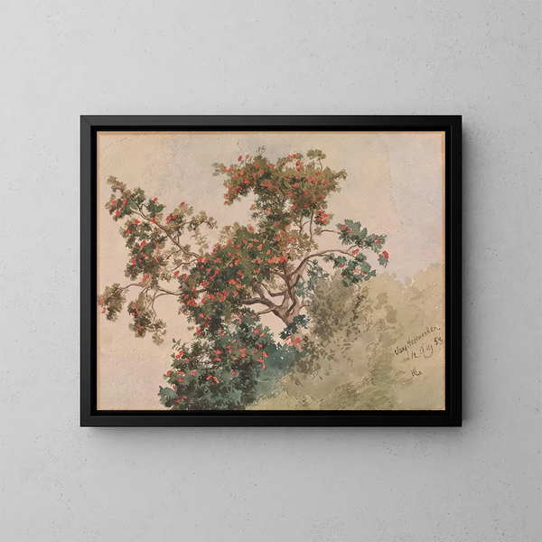 Rognebrtre Vang - Hans Gude — gerahmtes Bild an der Wand