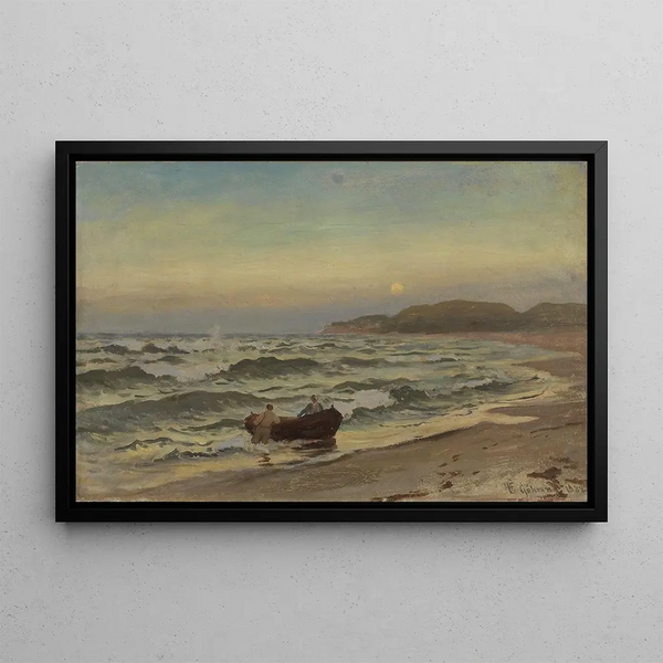 Hans Gude - Storm at Rgen.webp