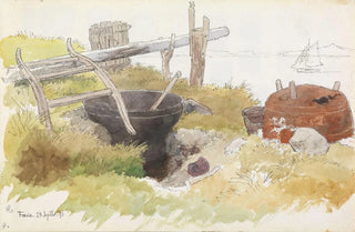 Hans Gude - Vaskeplass ved stranden Feste.webp