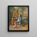 Innenaufnahme mit Papagei - Hans Hamza — gerahmtes Bild an der Wand