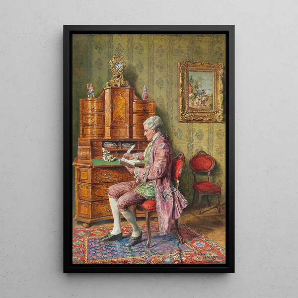 L'Amateur d'art - Hans Hamza — gerahmtes Bild an der Wand