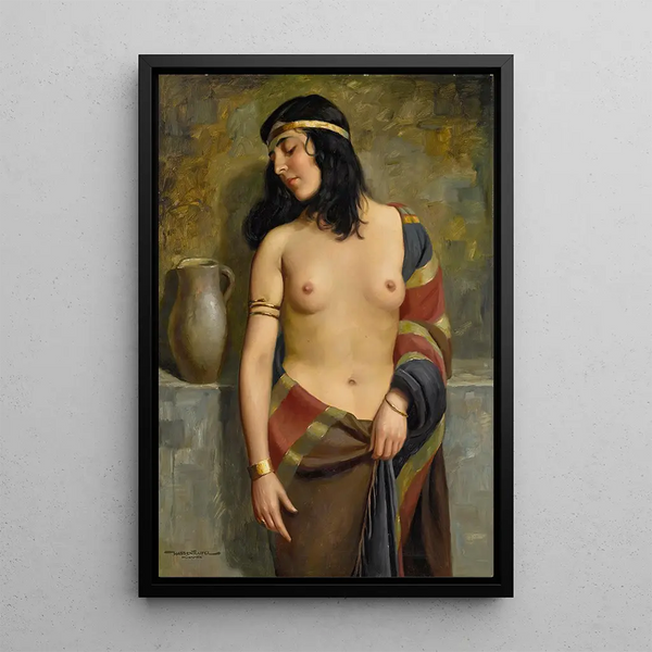 Schönheit in Drapierung - Hans Hassenteufel — gerahmtes Bild an der Wand