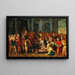 Salomon und die Königin von Saba - Hans Jordaens der Ältere — gerahmtes Bild an der Wand