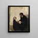 Mutter mit Kind und Puppe - Hans Looschen — gerahmtes Bild an der Wand