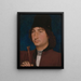 Portrait eines Mannes mit einem Pfeil - Hans Memling — gerahmtes Bild an der Wand
