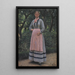 Junge Frau in einem Garten - Hans Michael Therkildsen — gerahmtes Bild an der Wand