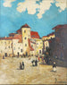 Stadtmotiv mit lebhafter Hof - Hans Ruzicka-Lautenschläger — Ansicht des Kunstwerks