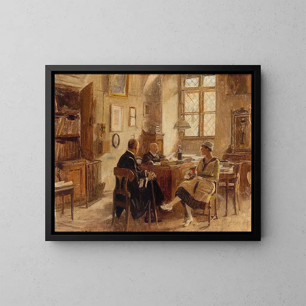 Au presbytère - Hans Temple — gerahmtes Bild an der Wand