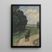 Hans Thoma's Cavalier auf einem Weg am Waldrand — gerahmtes Bild an der Wand