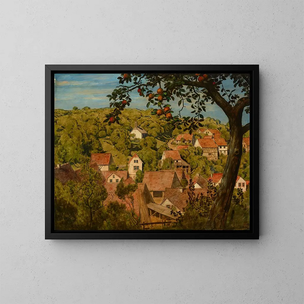 Ansicht auf Mamolsheim - Hans Thoma — gerahmtes Bild an der Wand