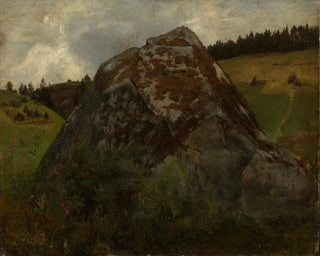 Hans Thoma - Felsblock in einem Wiesental.webp