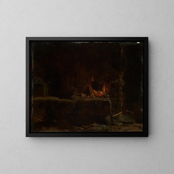 Troupeau dans la maison Thomahaus à Bernau - Hans Thoma — gerahmtes Bild an der Wand