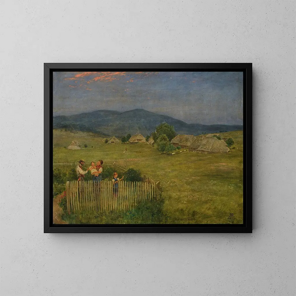 Kleiner Garten im Schwarzwald - Hans Thoma — gerahmtes Bild an der Wand