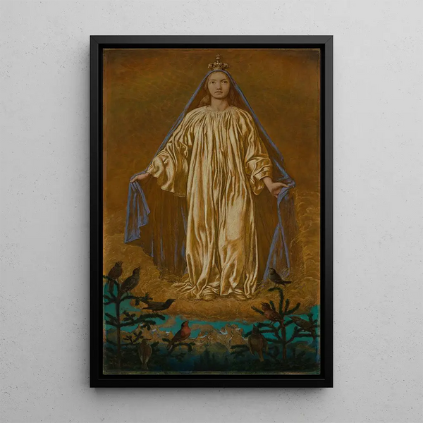 Marie als Königin des Himmels - Hans Thoma — gerahmtes Bild an der Wand