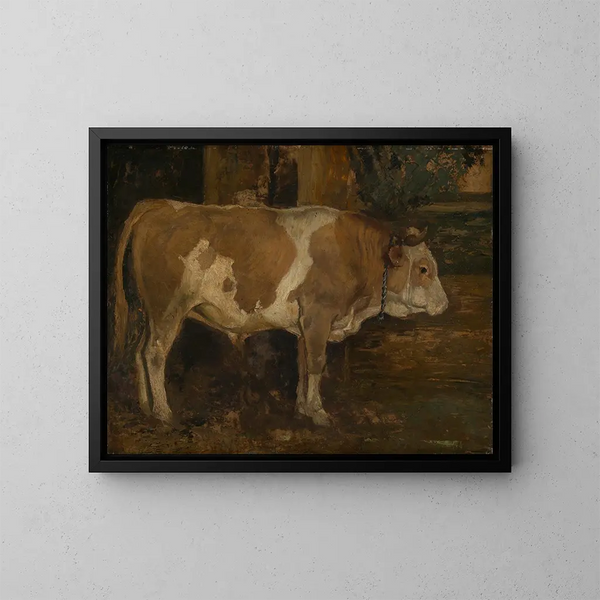 Bulle im Wald - Hans Thoma — gerahmtes Bild an der Wand