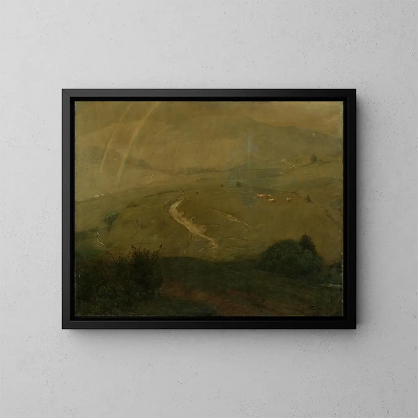 Regen im Schwarzwald - Hans Thoma — gerahmtes Bild an der Wand