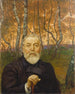 Selbstporträt vor einem Birkenwald - Hans Thoma — Ansicht des Kunstwerks