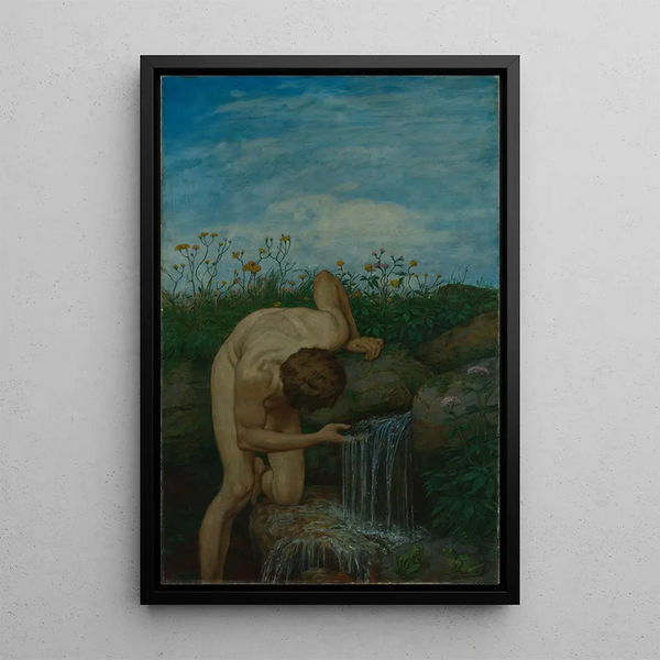 Triptyque La Source - Hans Thoma — gerahmtes Bild an der Wand