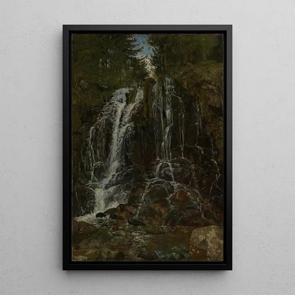 Kaskade bei Saint-Blasien - Hans Thoma — gerahmtes Bild an der Wand