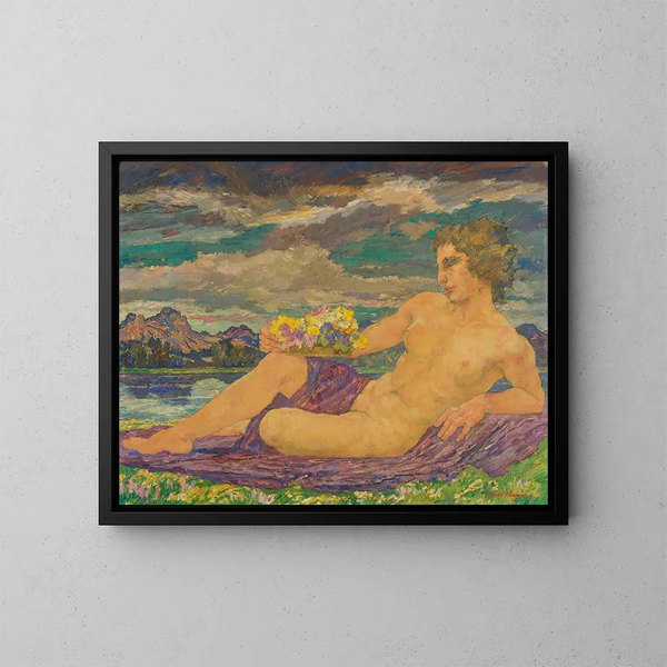 Erwachen, Studie - Hans Unger — gerahmtes Bild an der Wand