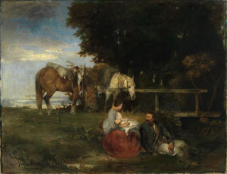 Ruhe am Waldrand - Hans von Marées — Ansicht des Kunstwerks