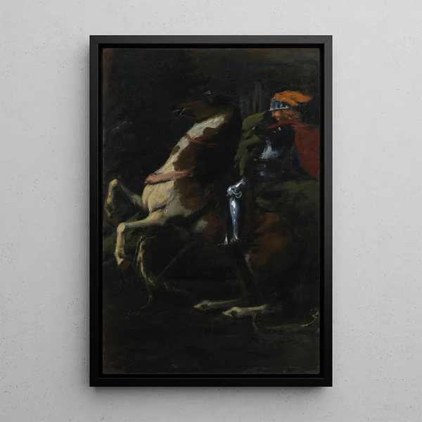 Die drei Ritter II Saint Georges - Hans von Marées — gerahmtes Bild an der Wand