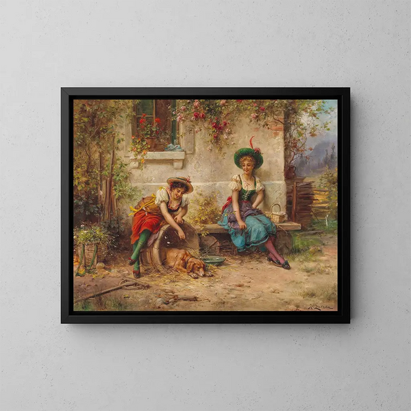 Esprits de la nature - Hans Zatzka — gerahmtes Bild an der Wand
