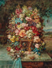 Naturstillleben mit blauer Meise vor einer weiten Landschaft - Hans Zatzka — Ansicht des Kunstwerks