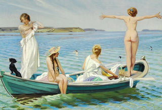 Harald SlottMller - Badende unge piger.webp