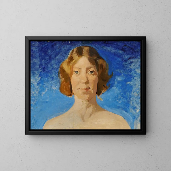 Portrait der Malerin Bertha Dorph - Harald Slott-Møller — gerahmtes Bild an der Wand