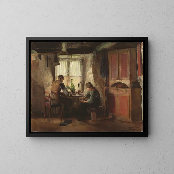 Ein Land-Schuhmacher - Harriet Backer — gerahmtes Bild an der Wand