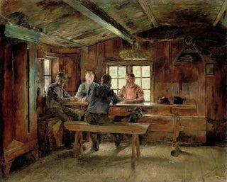 Die Kartenspieler - Harriet Backer — Ansicht des Kunstwerks