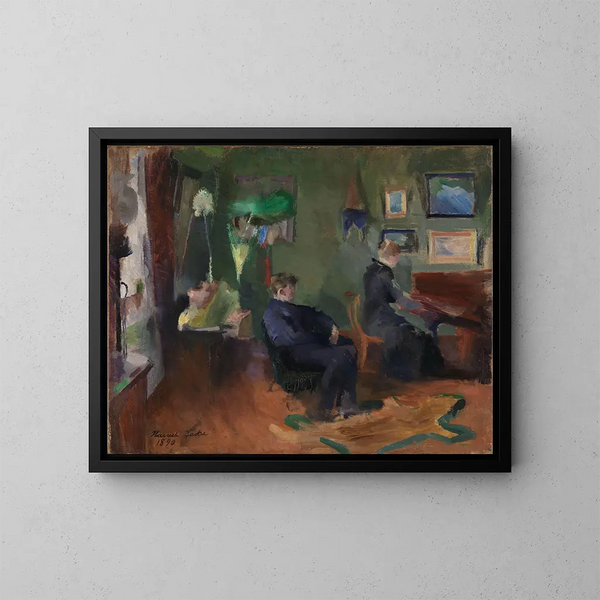 Musique intérieure de Kristiania - Harriet Backer — gerahmtes Bild an der Wand