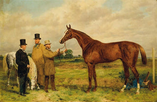 Harry Hall - Prince Charlie Winner of the Two Thousand Guineas with Portraits of Mr H Jones Owner and Mr Joseph Dawson Trainer.webp