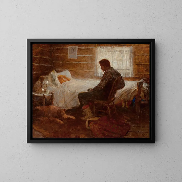 Familien-Gemälde gaga - Harvey T. Dunn — gerahmtes Bild an der Wand