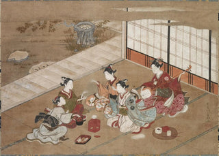 Hasegawa Yasumasa - Playing the Hand Game.webp