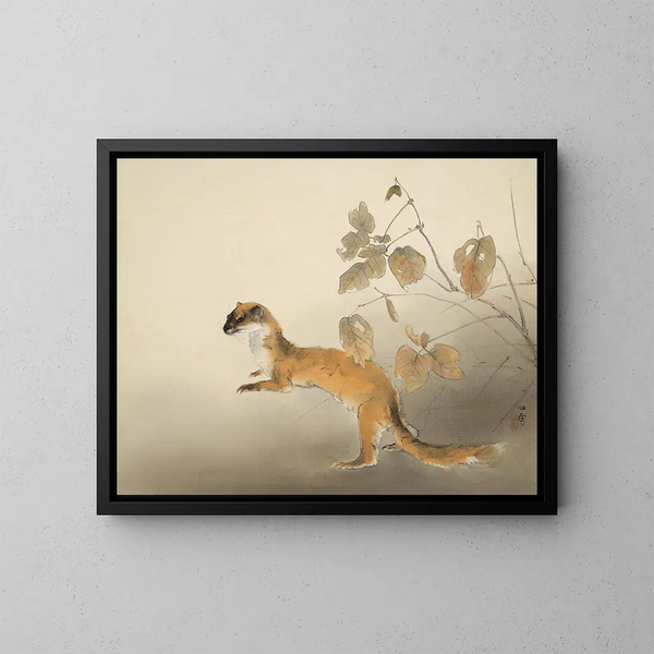 Herbstliche Farm - Hashimoto Kansetsu — gerahmtes Bild an der Wand