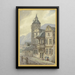 Alte Häuser und ein Turm - Hector von Günderrode — gerahmtes Bild an der Wand