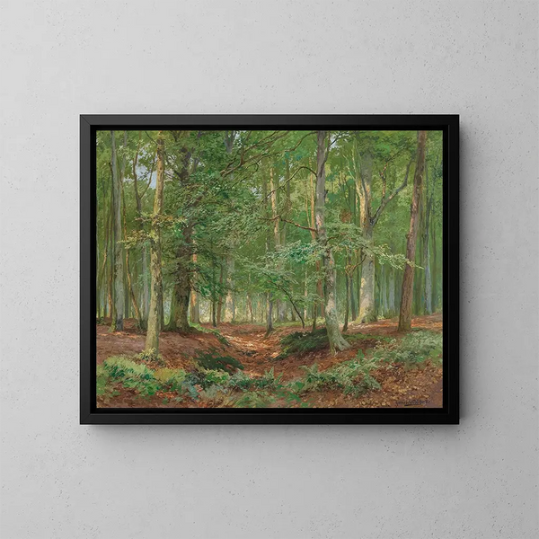 Eine Waldlichtung - Heinrich Böhmer — gerahmtes Bild an der Wand