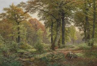 Heinrich Bhmer - Waldlichtung mit Rehwild.webp