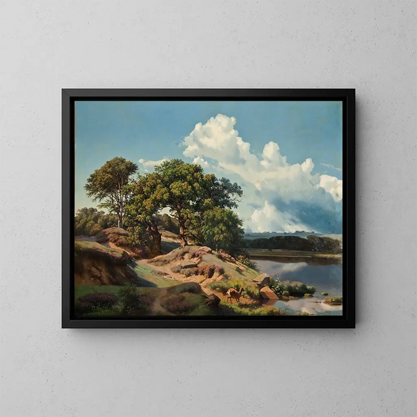 Landschaft Dänemark - Heinrich Buntzen — gerahmtes Bild an der Wand