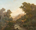 Romantisches Landschaftsgemälde mit Schloss und wildem Bach - Heinrich Eduard Heyn — Ansicht des Kunstwerks