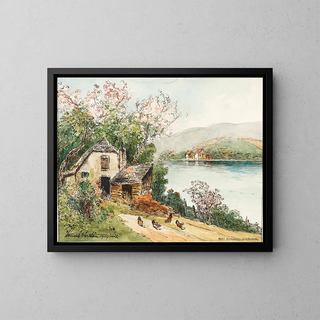 Frühling im Wachautal - Heinrich Josef Wertheim — gerahmtes Bild an der Wand