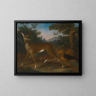 Heinrich Lihl - A Landscape With Dogs Hunting A Roe.webp