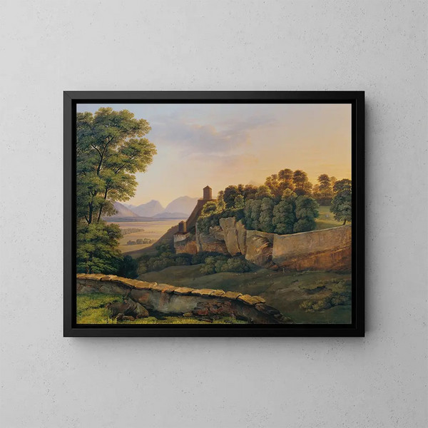 Der Mönchsberg bei Salzburg - Heinrich Reinhold — gerahmtes Bild an der Wand