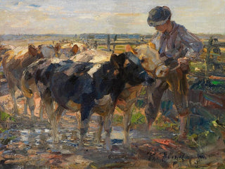 Heinrich Von Zgel - Hirte mit Jungrindern.webp