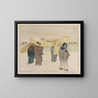 Ein Schneetag - Helen Hyde — gerahmtes Bild an der Wand