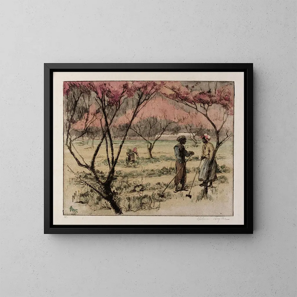 Ein Frühling im Süden - Helen Hyde — gerahmtes Bild an der Wand